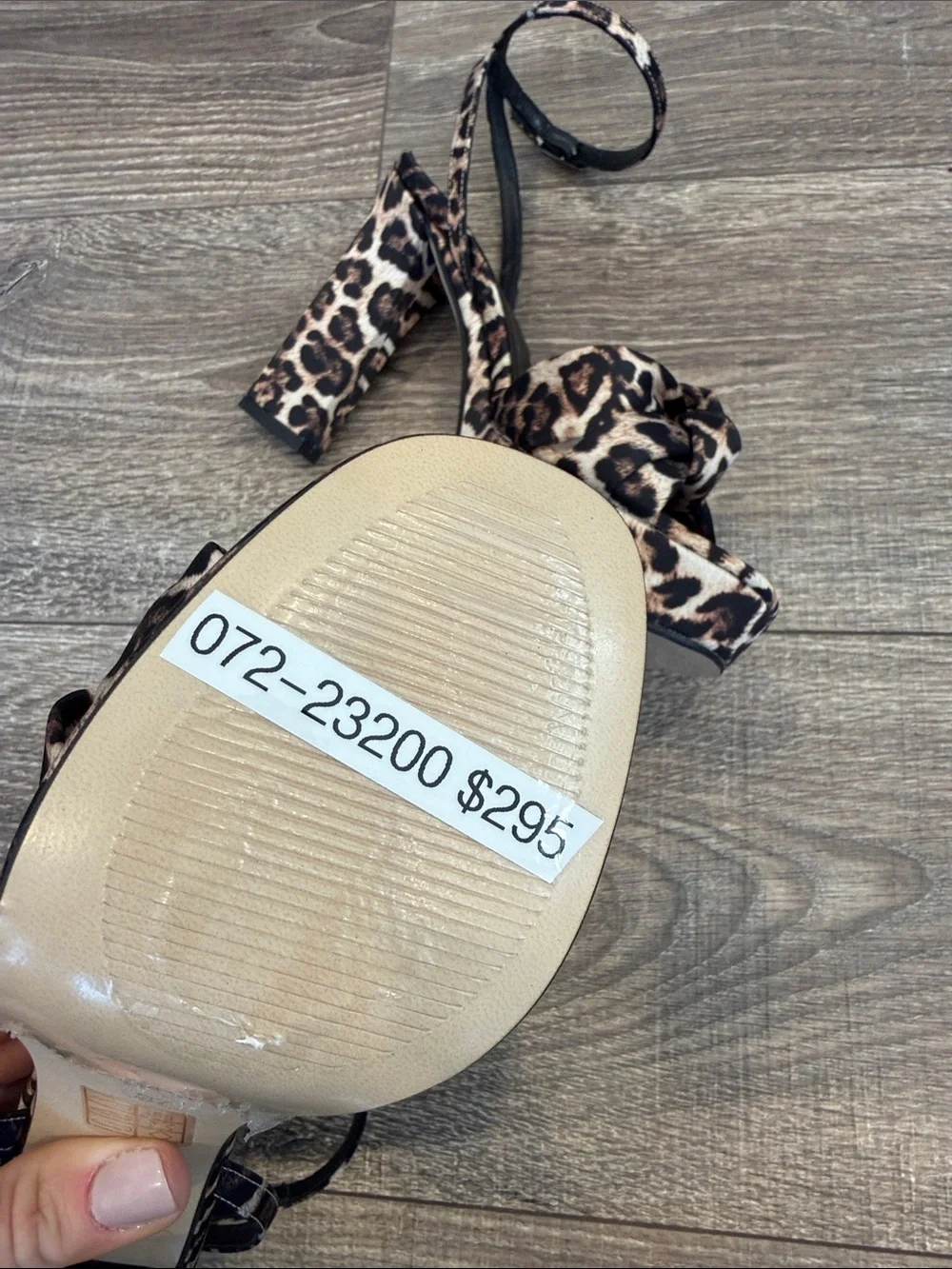 Leopard Print Platform Sandal - Size 7
